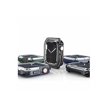 Apple Watch Seri 7 45mm Uyumlu Kasa Koruyucu 360 Tam Koruma Silikon K�l�f