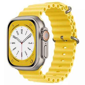 Apple Watch Ultra 49MM Uyumlu Ocean Kordon Silikon Kay��