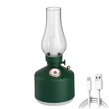 Dekoratif Vintage Lamba �arj Edilebilir Hava Nemlendirici Buhar Makinesi 300ml Aroma Dif�z�r
