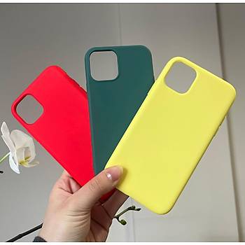Iphone 11 Uyumlu ��i Kadife Lansman Silikon K�l�f K�rm�z�