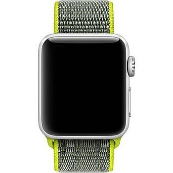 Mi7a Apple Watch Uyumlu Serisi 1/2/3/4/5/6 Se Spor Loop Dokuma Has�r Kordon 38 Mm/40 mm