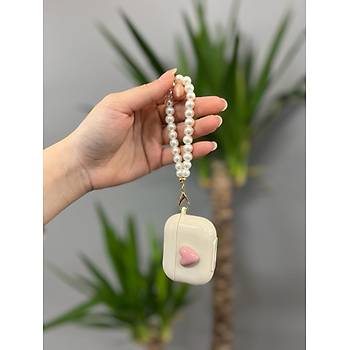 Airpods Pro Uyumlu Pembe Kalpli �nci Ask�l� Koruyucu K�l�f 