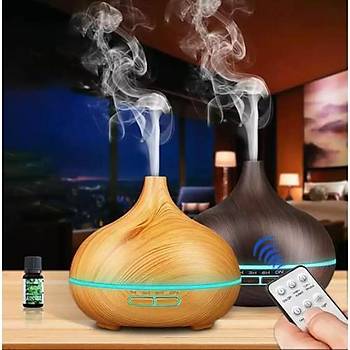 Ultrasonik Aroma Hava Nemlendirici Hava Dif�z�r Kokulu U�ucu Ya� Dif�z�r 500 ml Kumandal� Led I��kl�