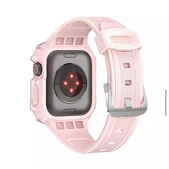 Apple Watch Seri 7 6 5 4 3 2 Se  44MM / 45MM Uyumlu Silikon Kordon Kasal�
