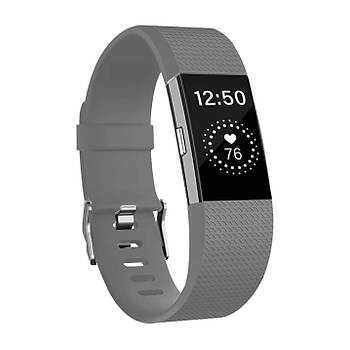 Fitbit Charge 2 Ak�ll� Saat Uyumlu Silikon Kordon/Kay��