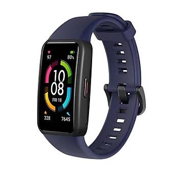 Honor Band 6 Ak�ll� Saat Uyumlu Sportif Silikon Kordon/Kay��