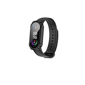Xiaomi Mi Band 7 Uyumlu Ekran Ve Kasa Koruyucu Silikon K�l�f 360 Tam Koruma