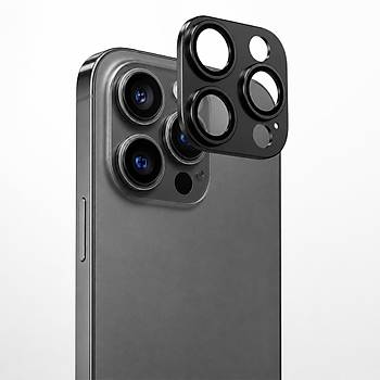 iPhone 15 Pro / 15 Pro Max Uyumlu Full Kamera Lens Koruyucu Tam Kaplama Kamera Adas� Koruma Cam�