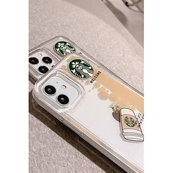 Iphone 11uyumlu Starbucks �effaf Kahve Ak��kanl� K�l�f