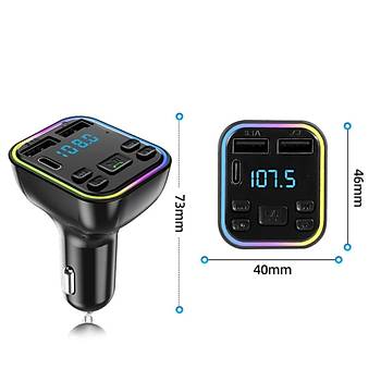 Bluetooth Kablosuz Ara� Kiti (7 Renk RGB Led I��kl�)