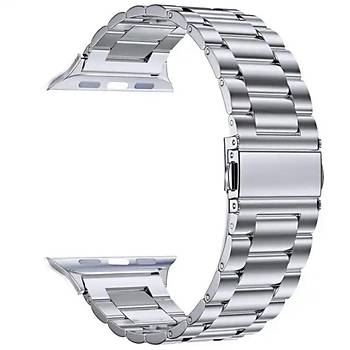 Apple Watch 2/3/4/5/6/7/8/Se/Ultra 42 44 45 49MM Uyumlu �elik Baklal� Metal Kordon