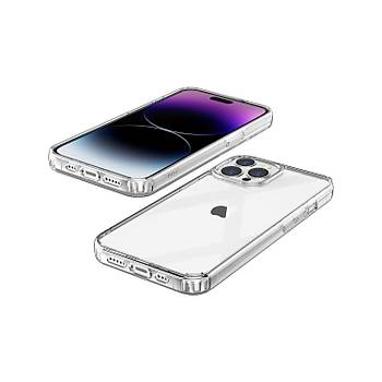 iPhone 14 Pro Uyumlu Silikon �effaf Air Hybrid K�l�f Crystal