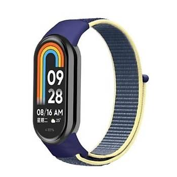 Xiaomi Mi Band 8 Ak�ll� Bileklik Uyumlu Kuma� C�rtl� Kordon