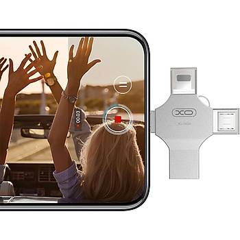 Tablet ve Telefon Uyumlu 32 GB 4 in 1 Su Ge�irmez Flash Bellek