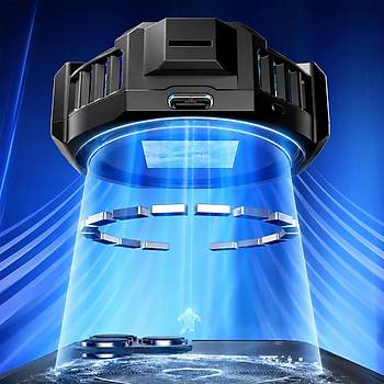 P60 Dijital Ekranl� RGB Telefon So�utucu Fan