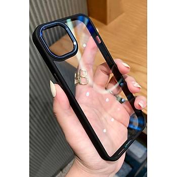 Iphone 13 Pro Max Uyumlu Kristal Bold Serisi Darbeye Dayan�kl� Metal Lens Koruma �zel L�ks K�l�f