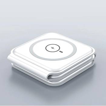 3 �n 1 MagSafe Wireless Charger Katlanabilir Kablosuz �arj �stasyonu 