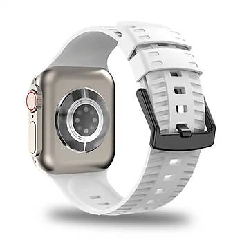 Apple Watch Seri 8 7 6 5 4 3 2 Se Ultra 42MM / 44MM / 45MM / 49MM Uyumlu Spor Silikon Kordon