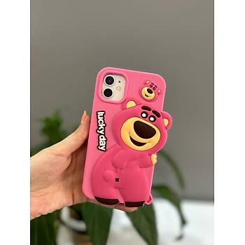 Iphone Uyumlu Sevimli Ay�c�kl� Luckyday K�l�f Pembe