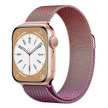 Apple Watch 8 7 6 5 4 3 Se Ultra Uyumlu 42 / 44 / 45 / 49MM Milano Loop �elik �rme Metal M�knat�sl� Kordon