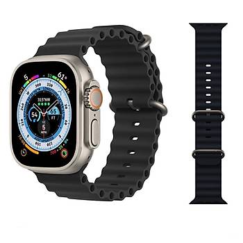 Apple Watch Ultra 49MM Uyumlu Ocean Kordon Silikon Kay��