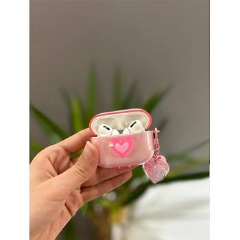Airpods Pro Uyumlu Pembe Simli Kalpli Tasar�m K�l�f 