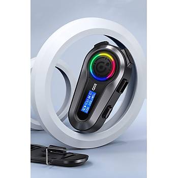 Motorsiklet Kask Interkom Kulakl�k RGB I��k LCD Ekranl� FM Radyo Bluetooth 5.3 �ift Telefon Ba�lant�