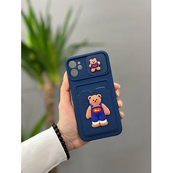 Iphone 11 Uyumlu Sevimli Kartl�kl� Kamera Korumal� Ay�c�kl� K�rm�z� K�l�f