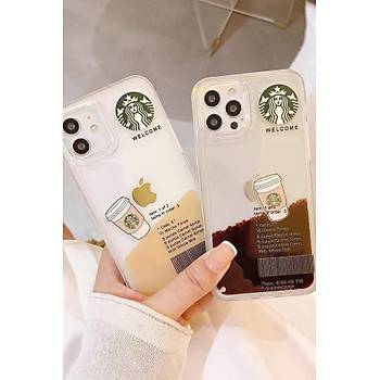 Iphone 11uyumlu Starbucks �effaf Kahve Ak��kanl� K�l�f