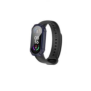 Xiaomi Mi Band 7 Uyumlu Ekran Ve Kasa Koruyucu Silikon K�l�f 360 Tam Koruma