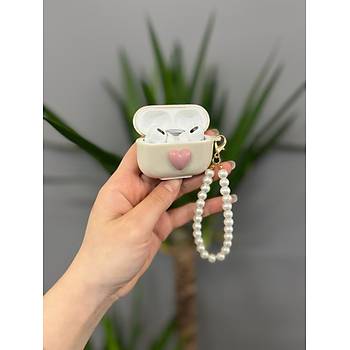 Airpods Pro Uyumlu Pembe Kalpli �nci Ask�l� Koruyucu K�l�f 