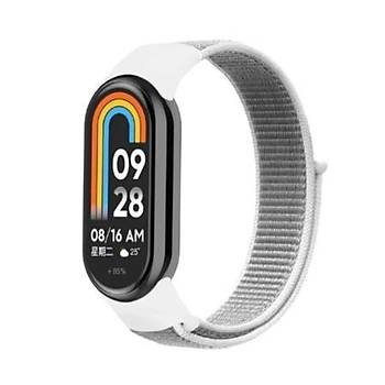 Xiaomi Mi Band 8 Ak�ll� Bileklik Uyumlu Kuma� C�rtl� Kordon