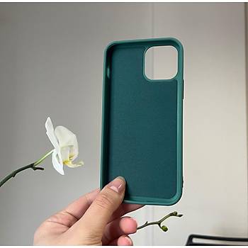 Iphone Uyumlu ��i Kadife Lansman Silikon K�l�f Haki