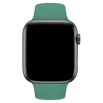 Apple Watch Uyumlu Silikon Kordon 2 3 4 5 6 Seri 38 - 40 Mm Pudra Pembe