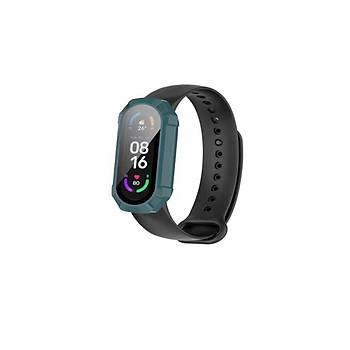 Xiaomi Mi Band 7 Uyumlu Ekran Ve Kasa Koruyucu Silikon K�l�f 360 Tam Koruma