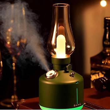 Dekoratif Vintage Lamba �arj Edilebilir Hava Nemlendirici Buhar Makinesi 300ml Aroma Dif�z�r