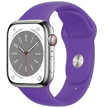 Apple Watch Seri 8 7 6 5 4 3 2 Se Ultra 42MM / 44MM / 45MM / 49MM Uyumlu Spor Silikon Kordon