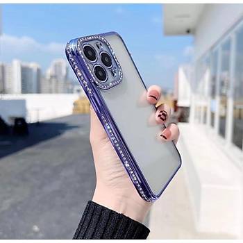 Iphone 13 Pro Max Uyumlu �effaf Elmas Ta�l� Kamera Korumal� K�l�f 