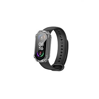 Xiaomi Mi Band 7 Uyumlu Ekran Ve Kasa Koruyucu Silikon K�l�f 360 Tam Koruma