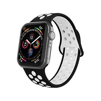 Apple Watch Silikon Delikli Kordon Iwatch Uyumlu Kay�� Seri 1 | 2 | 3 | 4 | 5 | 6 Seri 38 & 40mm