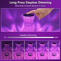 Kristal G�r�n�ml� �arjl� Masa Lambas� (RGB LED Dekor)