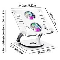 �ift Fanl� Ayarlanabilir Metal Laptop Stand� (360 Derece D�nebilen)