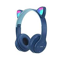 P47M Kedi Kulak Kablosuz Kulak �st� Bluetooth Kulakl�k