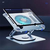 Tek Fanl� Ayarlanabilir Metal Laptop Stand� (360 Derece D�nebilen)