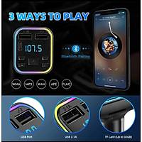 Bluetooth Kablosuz Ara� Kiti (7 Renk RGB Led I��kl�)