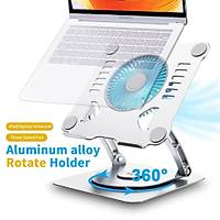 Tek Fanl� Ayarlanabilir Metal Laptop Stand� (360 Derece D�nebilen)