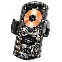 15W Kablosuz Ara� ��i �arj Aleti (Izgara Uyumlu Telefon Tutucu Ara� �arj�)