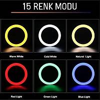 14 �n� Profesyonel RGB Ring Light Seti (Halka I��k ve Tripod)