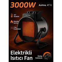 Elektrikli Is�t�c� Fan (3000W H�zl� ve Sessiz Is�tma)