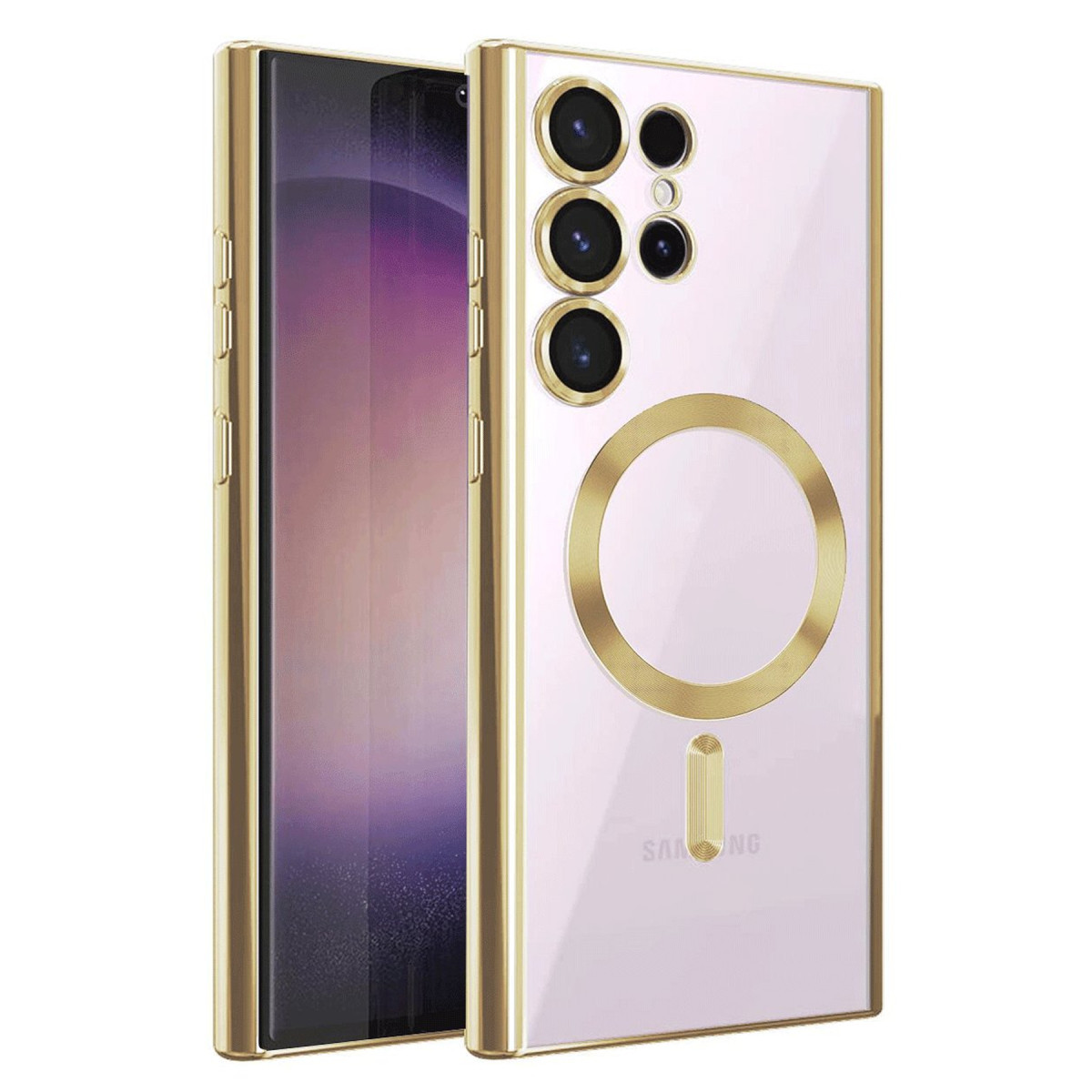 Galaxy S25 Ultra Kılıf Kross Magneticsafe Kapak - Gold